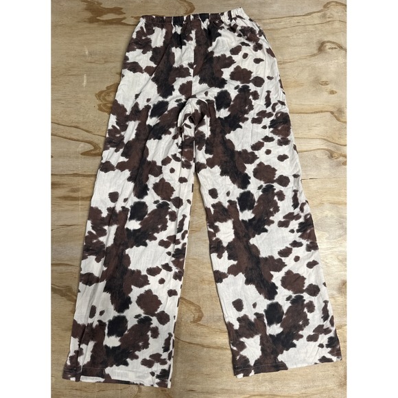 sincerely jules Pull On Cow Print Linen Blend  Pant Size S - Picture 6 of 6
